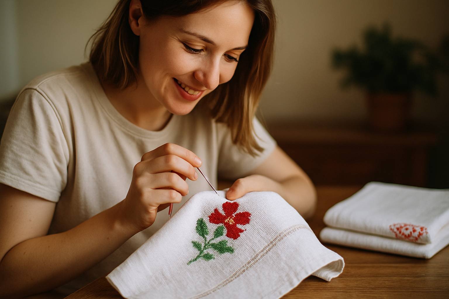 Pourquoi le point de croix est-il parfait pour personnaliser son linge de maison ?