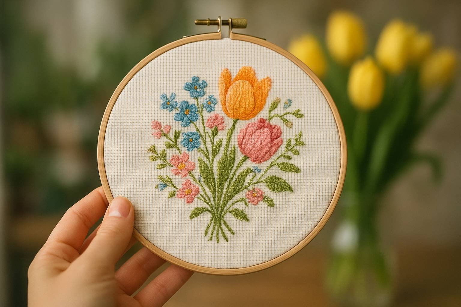 Brodez la douceur du printemps avec ces modèles gratuits au point de croix