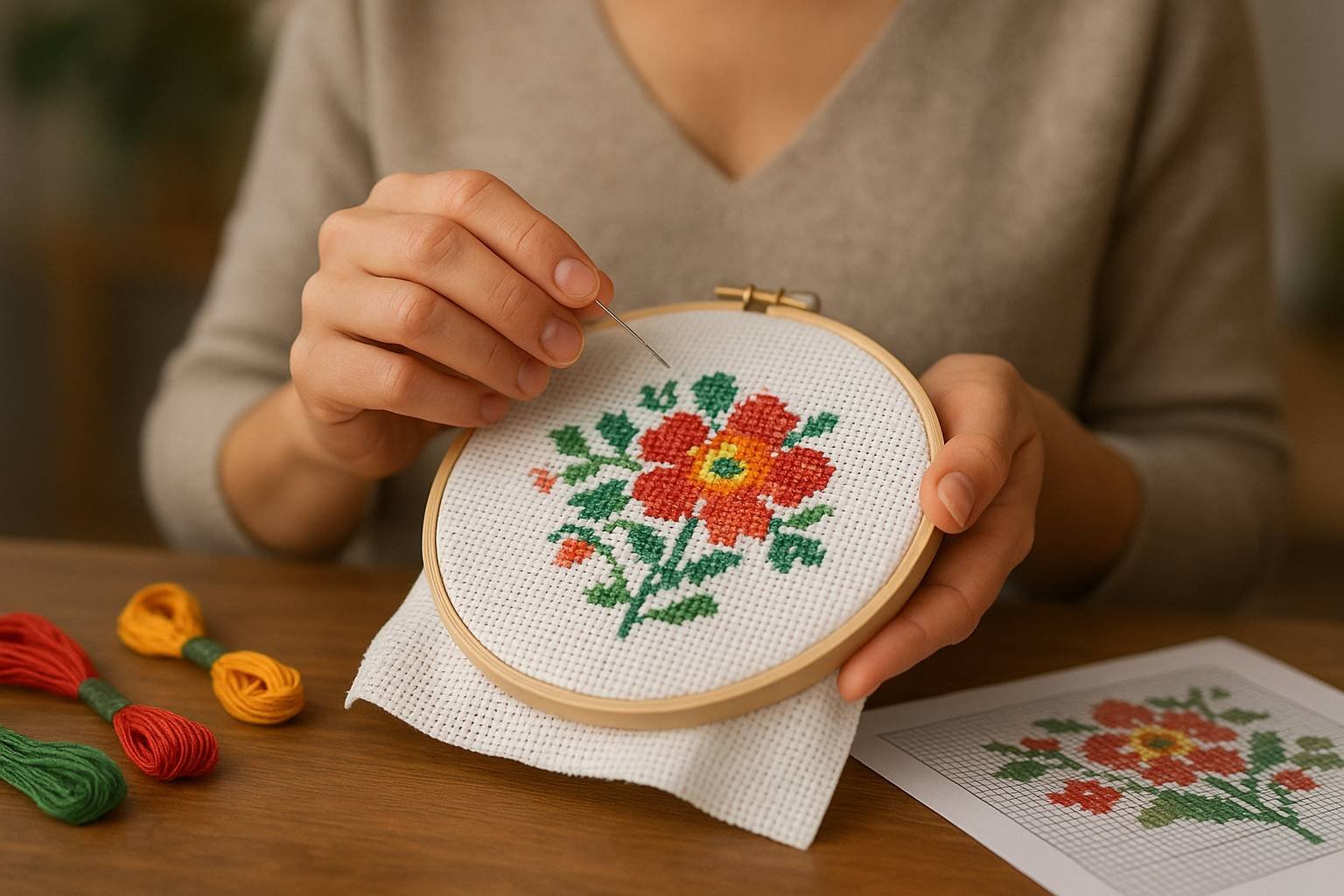 Créer son premier tableau au point de croix : guide pas à pas pour débutantes